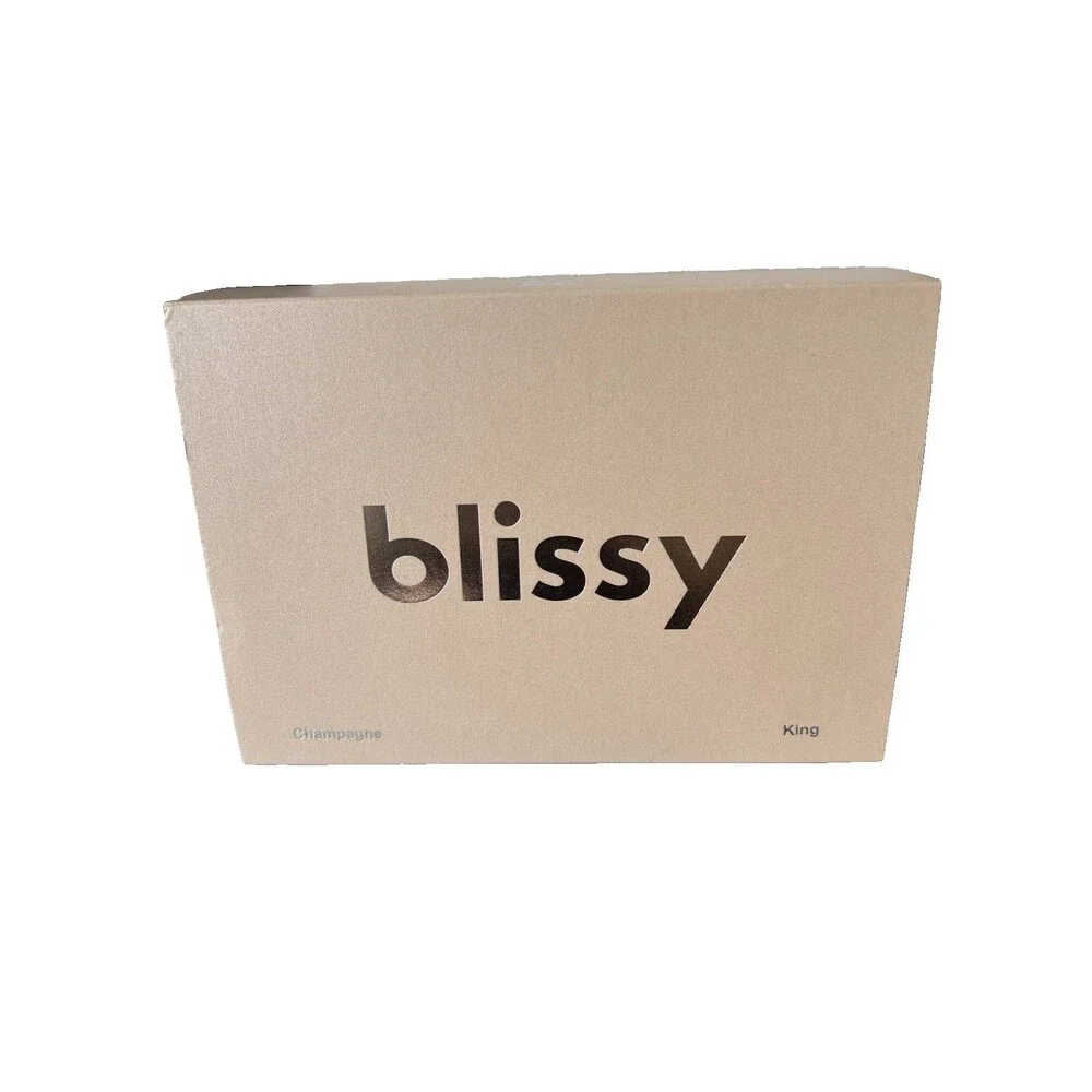 Blissy King 22 Momme 100% Mulberry Silk Pillowcase 22 Momme Champagne Color NEW
